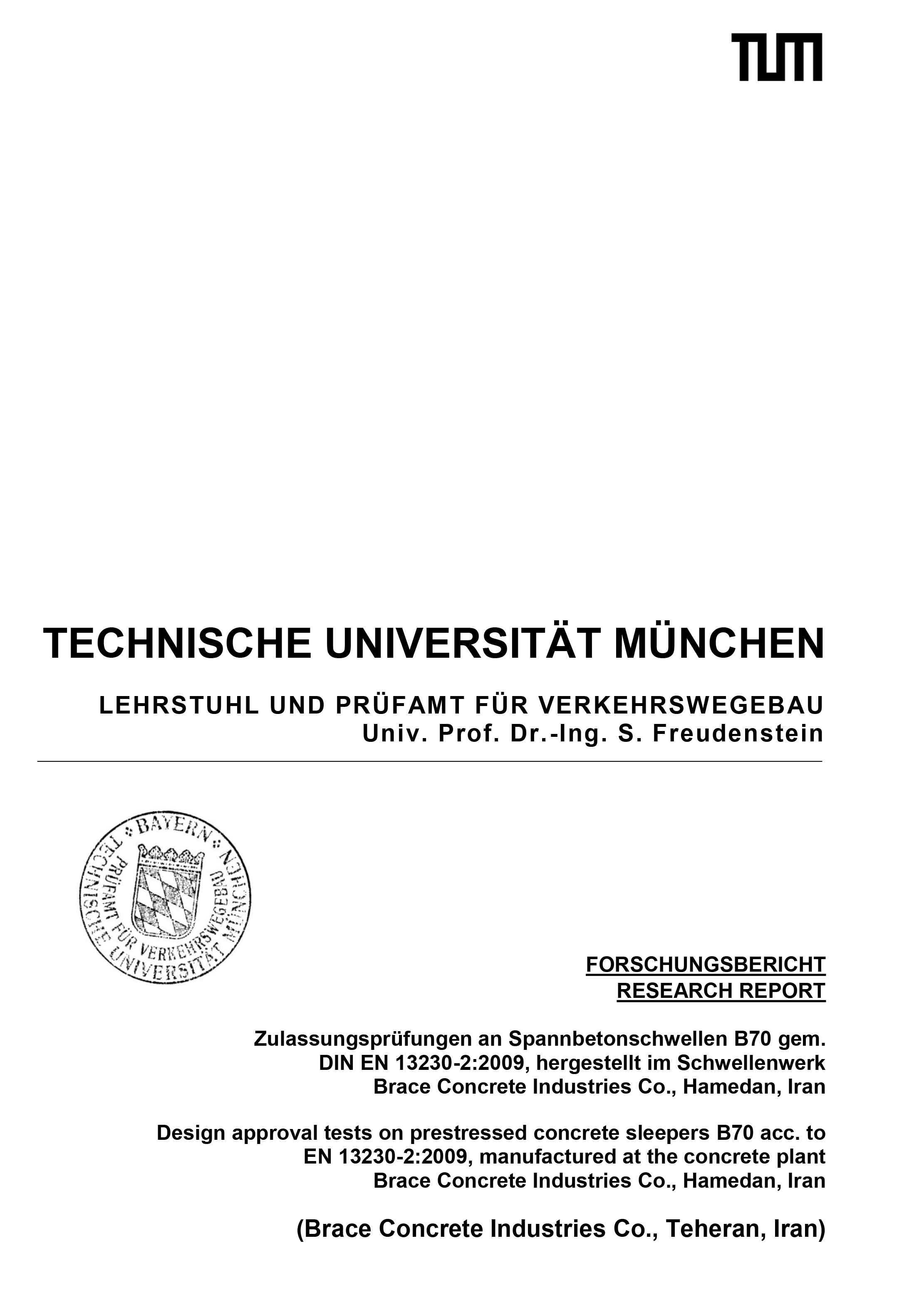 Certificate Of University of Munich – B70