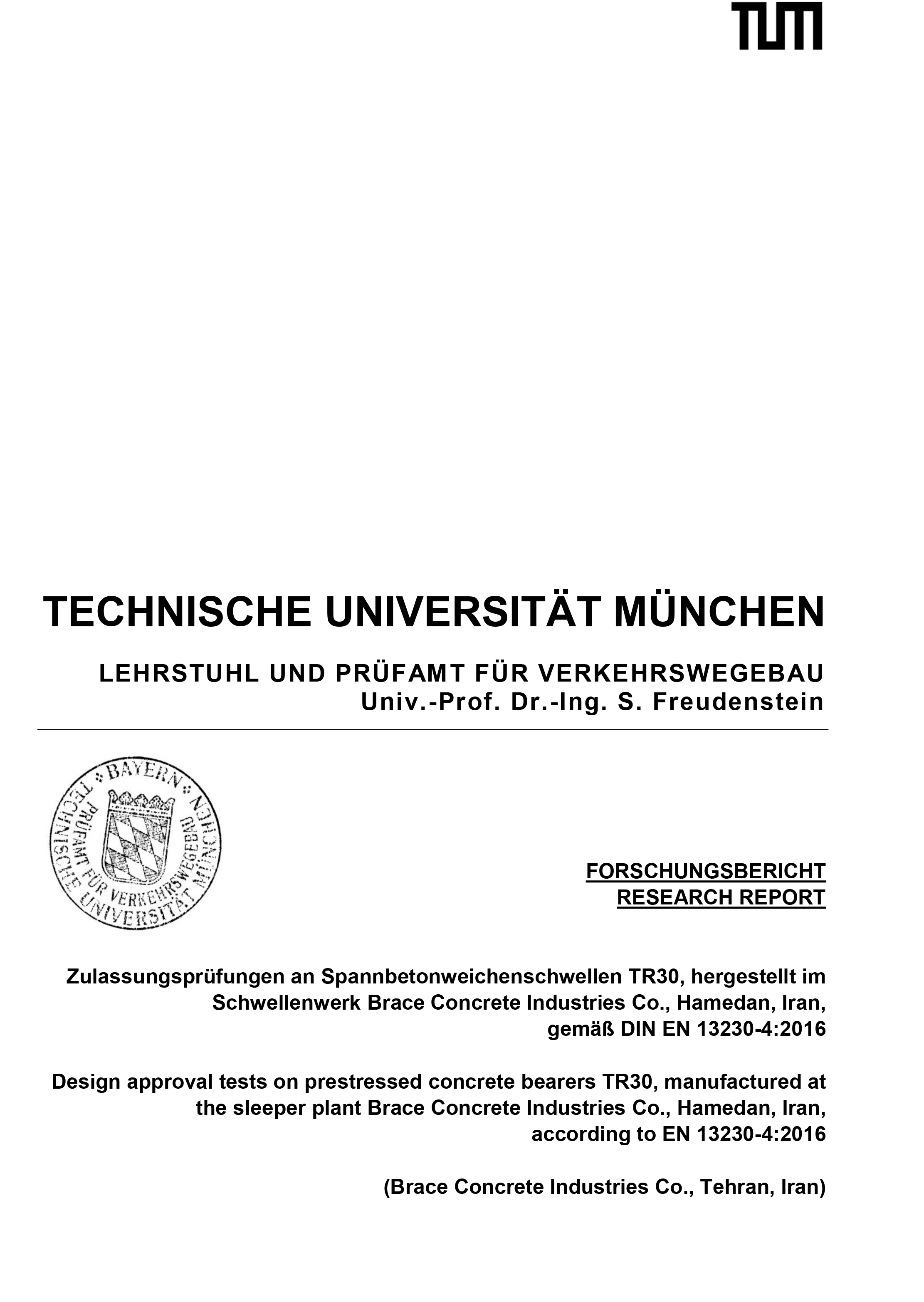 Certificate Of University of Munich – TR30